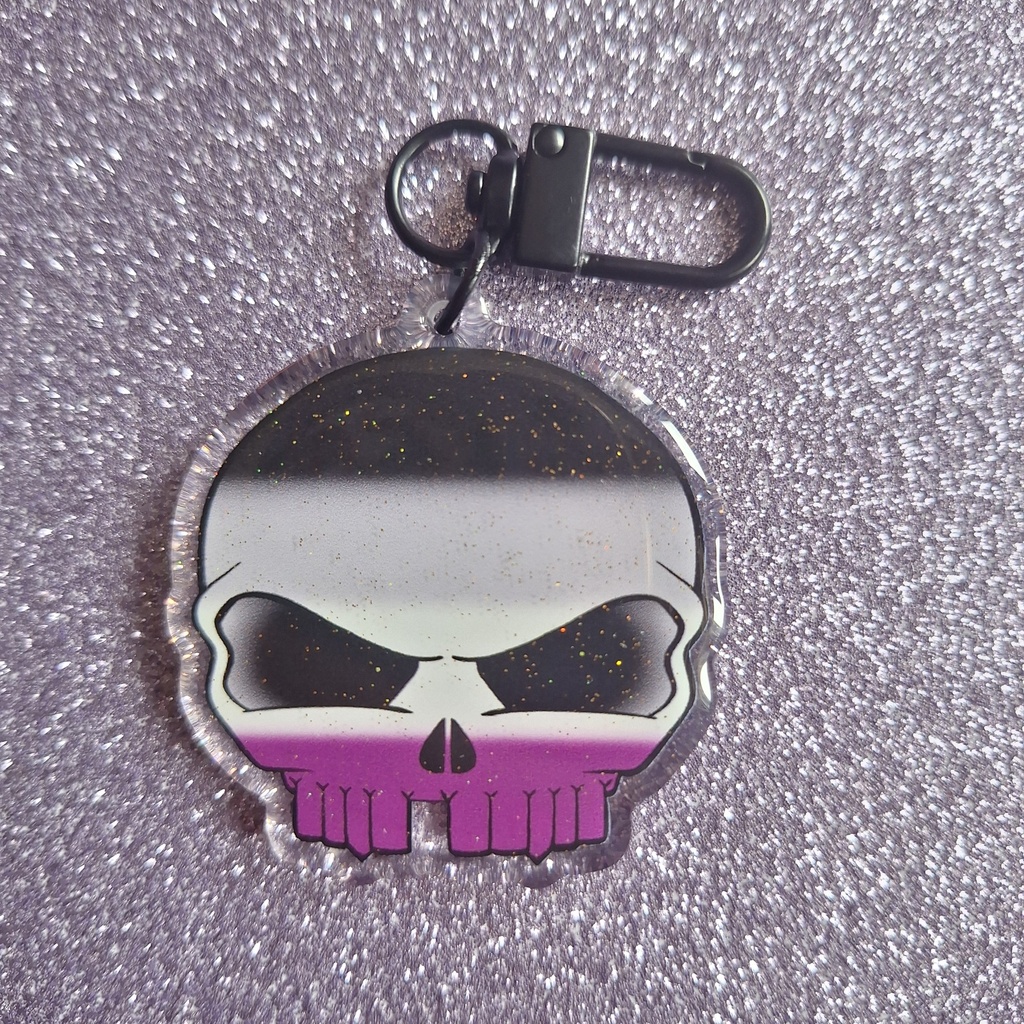 Porte-clés Epoxy Skully X Pride