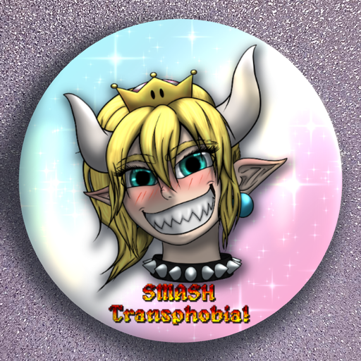 Pins Bowsette Smash Transphobia 